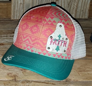 Hat SW Print Faith leather tag