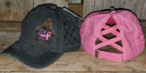 CFAC CC Basket Woven Criss Cross ponytail hat