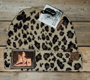 Beanie CC Cheetah MessyBun barrel racer