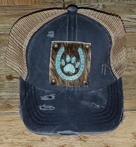 hat CC denim crisscross ponytail shoe paw