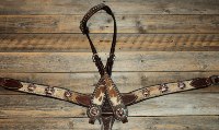 Breastcollar/Headstall set; Copper Crosses