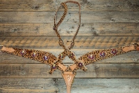 Breastcollar/Headstall Set. Golden Jaguar