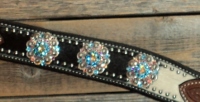 Breastcollar/Headstall Set; Aqua & AB