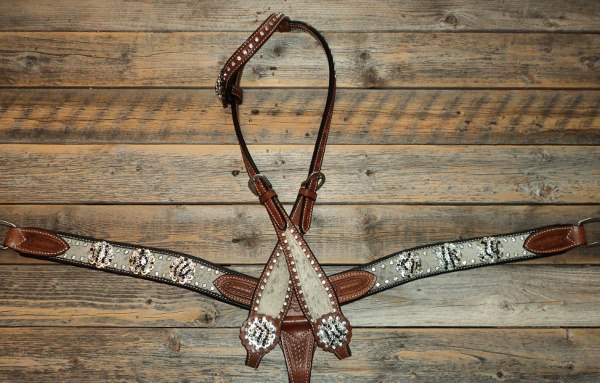 Western Bling Tack Set of Headstall and Breast Collar 