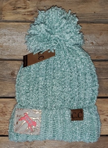 Beanie CC Mint chenille pompom dhcc