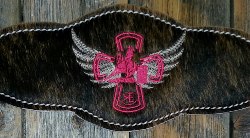 Bronc Halter; Pink Barrel Racer Cross