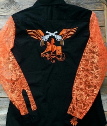 Rodeo Shirt; Barrel Racer Pistol Wings