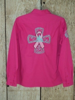 Rodoe Shirt; Barrel Racer Ribbon Cross