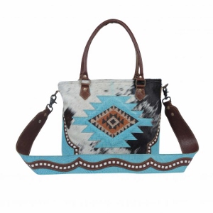 Purse Riptide leather hair on hide