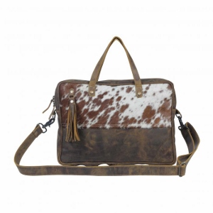 Laptop bag, hair on hide